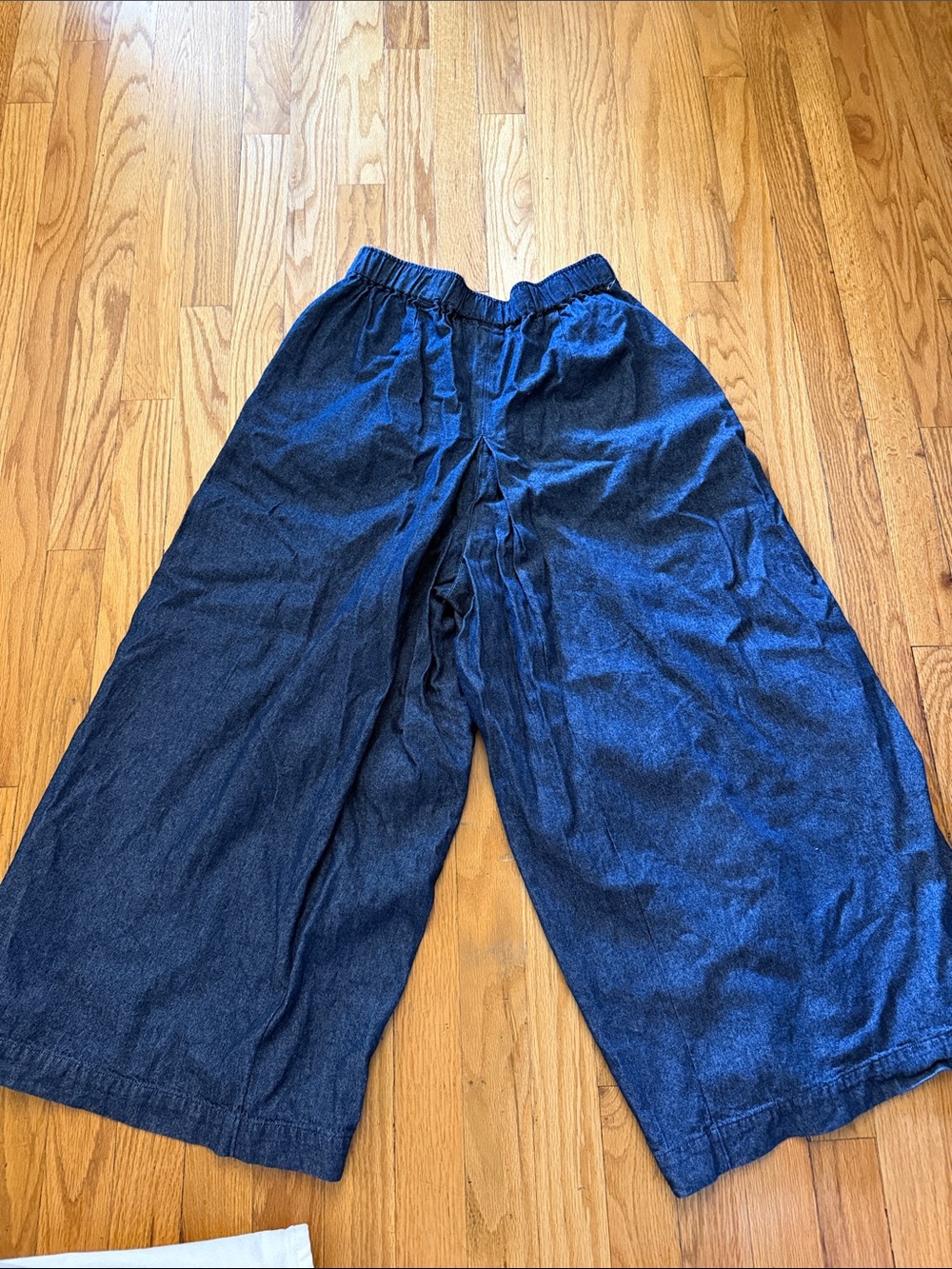 Niko and sz L Wide Leg Chambray Gaucho Pants - Deep Indigo Blue great condition - Picture 5 of 8